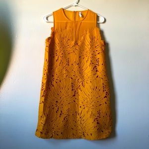 Mango Yellow Lace Dress